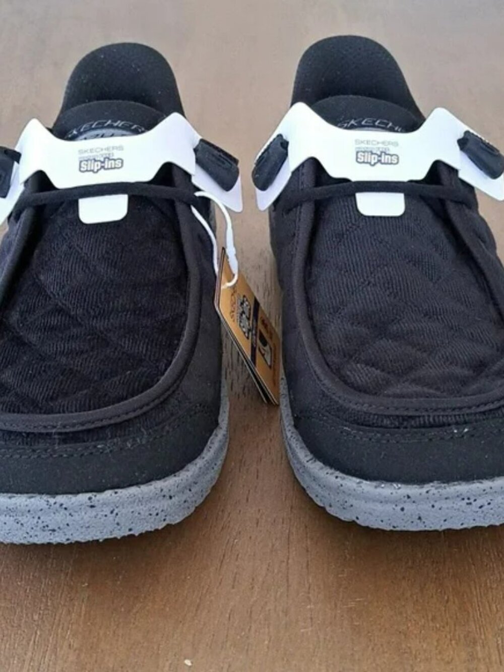 Skechers Slip-ins® Melson - Cozy Fit® Diamond Moc. - Color: Black - Size Men 7 - Picture 5 of 11